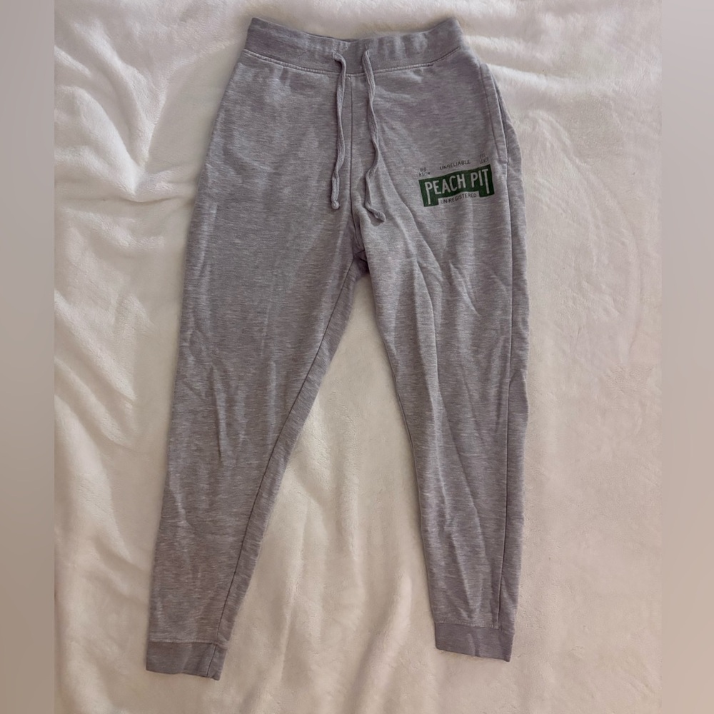 Gray Peach Pit Joggers